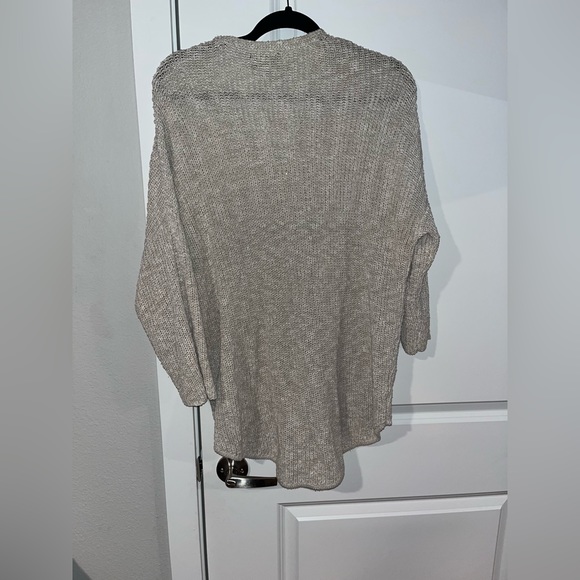 ABS Women’s Sweater Shirt Blouse Zip-Up Tan Colored Knit - Size XL - Picture 4 of 8